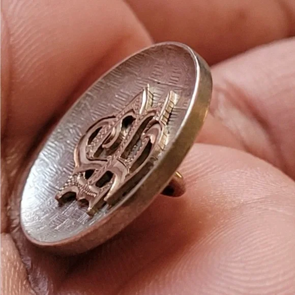 Estate! Sterling Silver & 10kt Gold Buttons - Picture 7 of 12